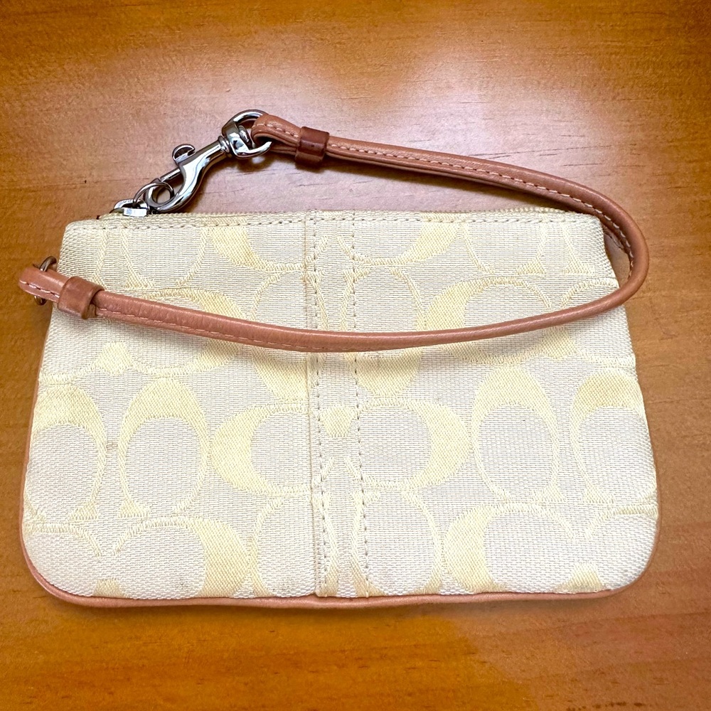 EUC Coach Monogram Wristlet